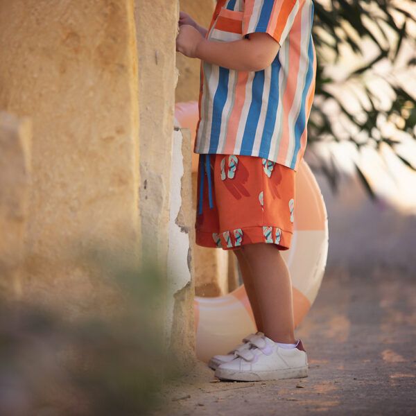 French Terry // SYAS // Flip Flops // Puffin´s Bill Red – Bild 2