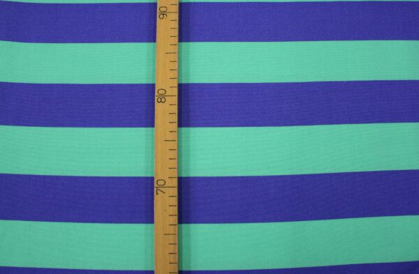 Baumwoll Canvas // Stripes // Mint-Blau – Bild 4