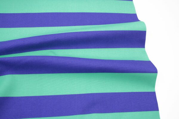 Baumwoll Canvas // Stripes // Mint-Blau – Bild 2