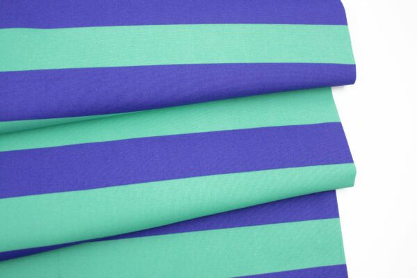 Baumwoll Canvas // Stripes // Mint-Blau – Bild 5
