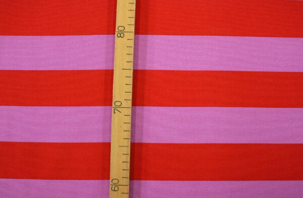 Baumwoll Canvas // Stripes // Rot-Pink – Bild 5