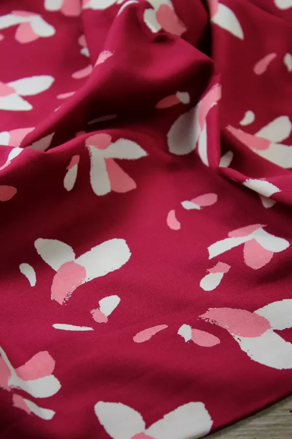 Viskosecrepe // Eglantine et Zoé // Blüten Granatapfel