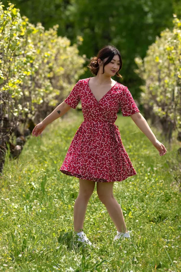 Viskosecrepe // Eglantine et Zoé // Pinea Granatapfel – Bild 3