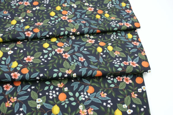 Popeline // Rifle Paper Co. // Citrus Grove // Navy – Bild 4