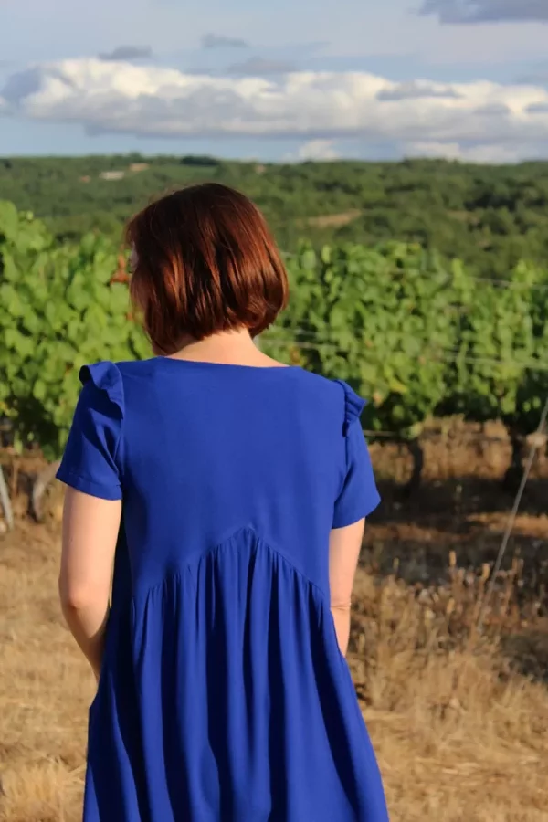 Viskosecrepe // Eglantine et Zoé // Royal Blue – Bild 4