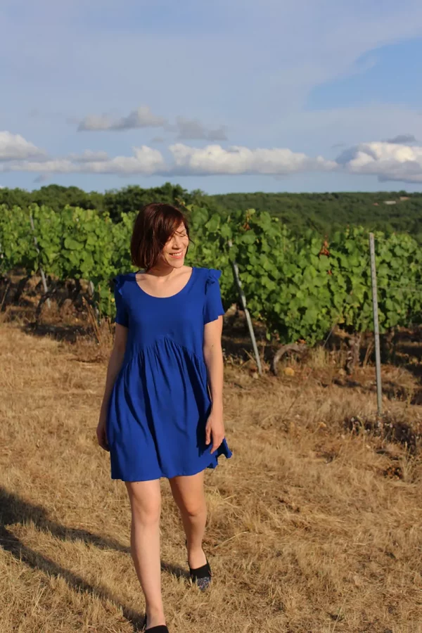 Viskosecrepe // Eglantine et Zoé // Royal Blue – Bild 3