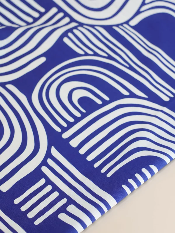 Baumwolle Leinenmix // Over The Rainbow // Cobalt Blue