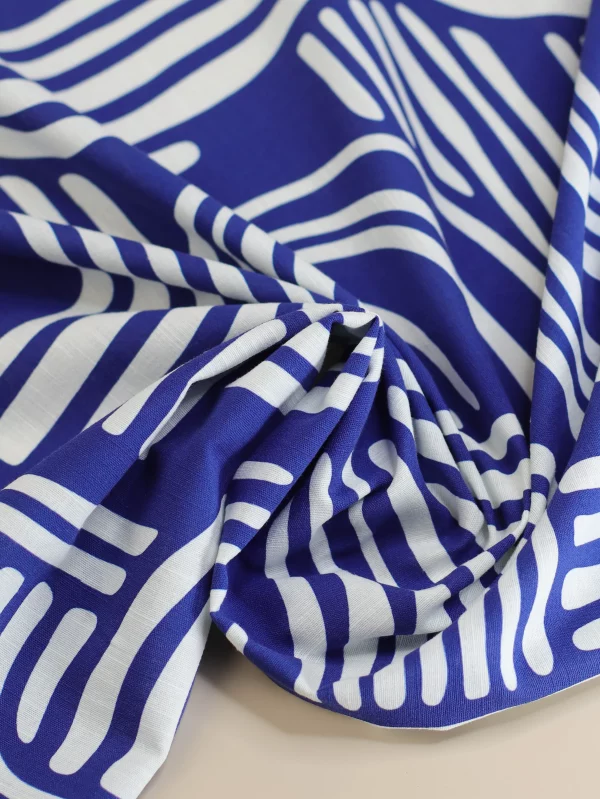 Baumwolle Leinenmix // Over The Rainbow // Cobalt Blue – Bild 3