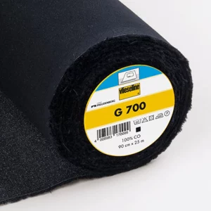 Bügeleinlage // Gewebeeinlage G 700 // Reine Baumwolle // Schwarz