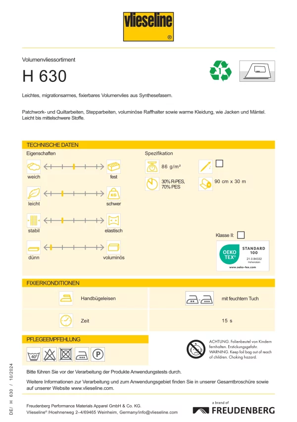 Volumenvlies H 630 – Bild 2