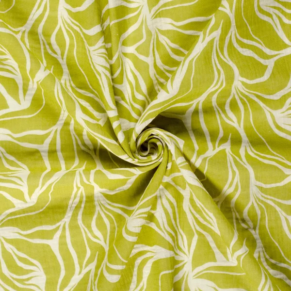 Musselin // Abstrakt Lime – Bild 2