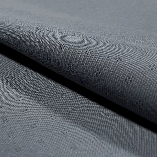 Baumwolljersey // Ajour // Stahlblau