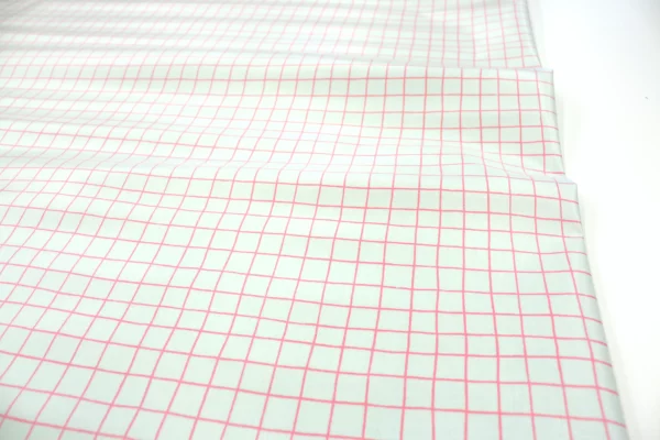 Beschichteter Stoff // Wachstuch // Karo // Neon Pink Mint – Bild 4