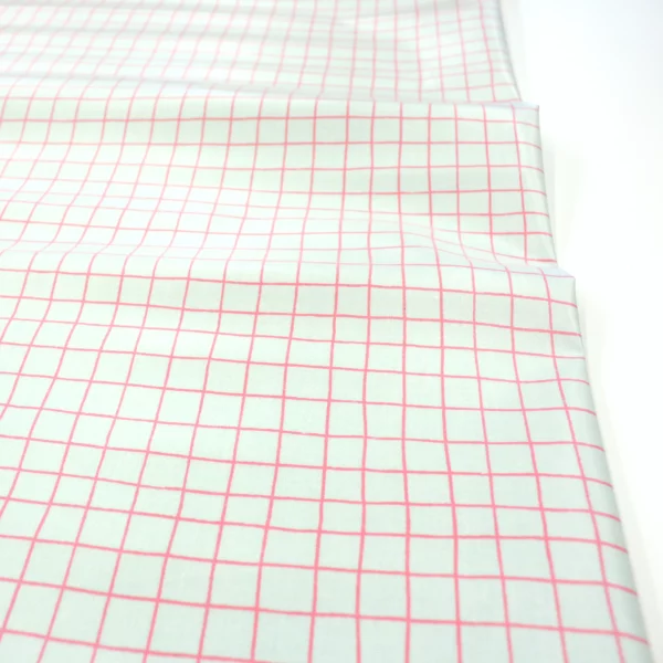 Beschichteter Stoff // Wachstuch // Karo // Neon Pink Mint