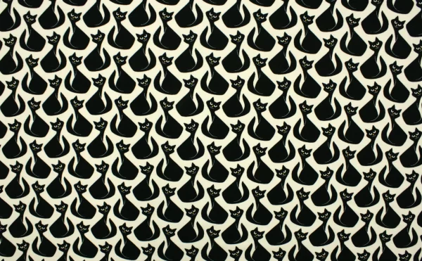 French Terry geraut // Black Cats – Bild 5