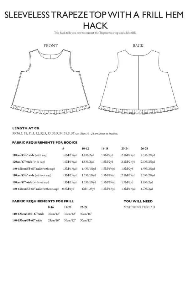 Schnittmuster // Merchant & Mills // Trapeze Pattern Additions PDF – Bild 22