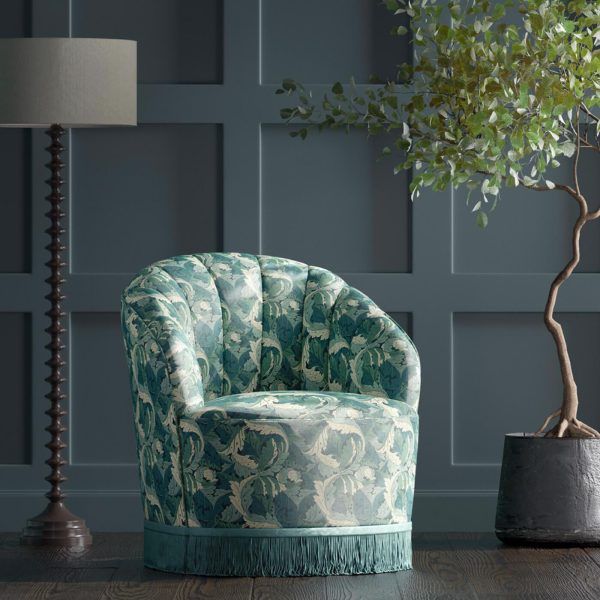 Dekostoff // Möbelstoff // Acanthus // Teal – Bild 4