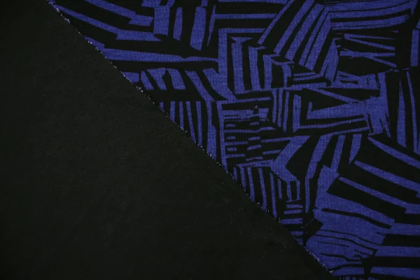 Viskosestrickjersey // Doubleface // Blue Pattern – Bild 5