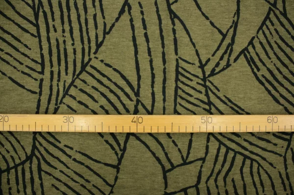 Viskosestrickjersey // Doubleface // Green Pattern – Bild 3