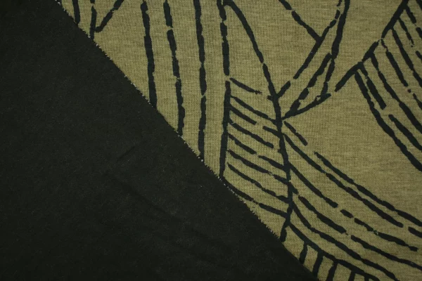 Viskosestrickjersey // Doubleface // Green Pattern – Bild 2