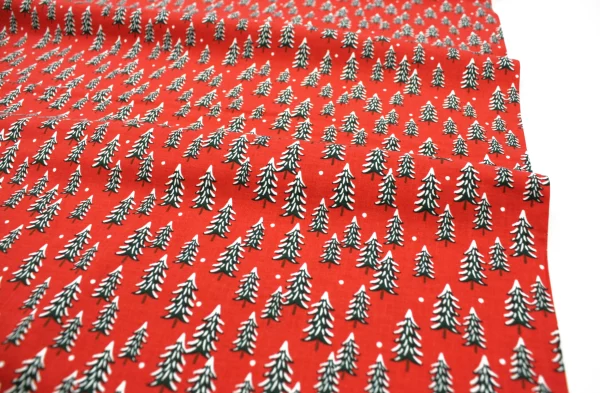 Popeline // Rifle Paper Co. // Fir Tree // Red – Bild 4