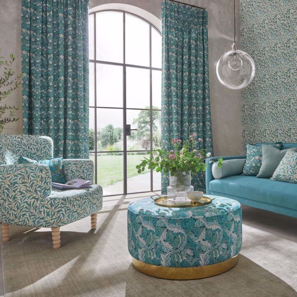 Dekostoff // Möbelstoff // Willow Boughts // Teal – Bild 5