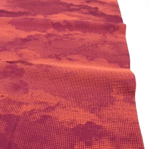 Jacquard Stretch // Pixel // Orange Beere