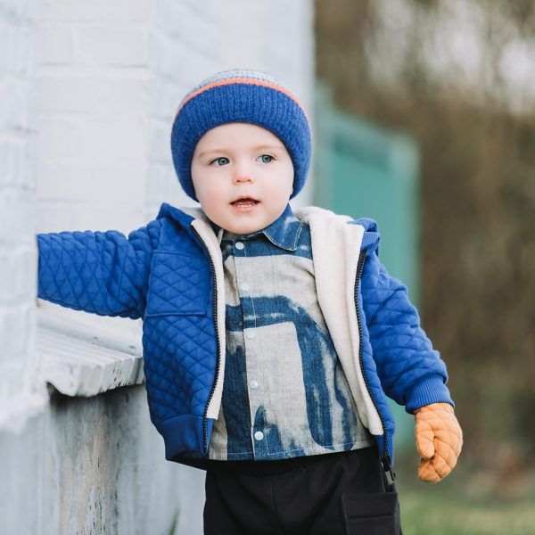 Baumwoll Stepper // Extrabreit // SYAS // Quilted Piqué Knit // Surf The Web Blue – Bild 7