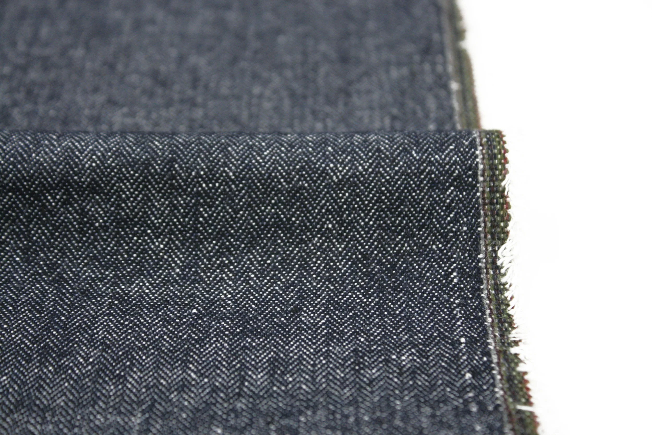 Wollstoff mit Baumwolle // Fischgrät // Jeans Optik – Bild 4