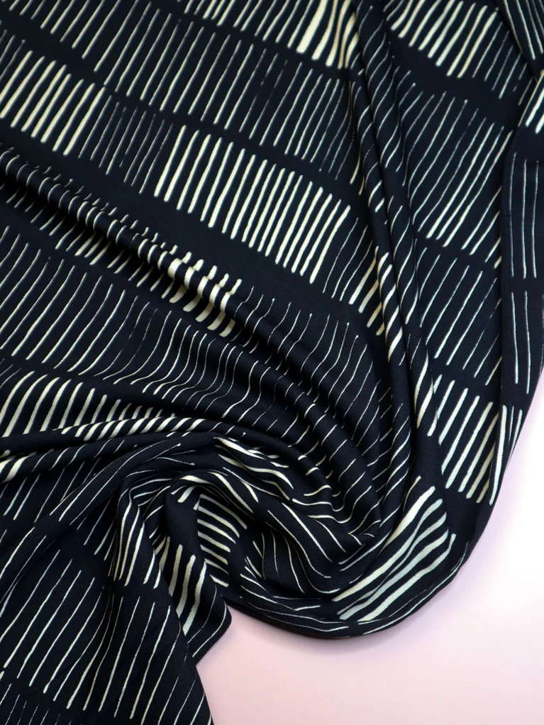 EcoVero™️ Viskose Twill // Mind The Maker // Sticks Black – Bild 3