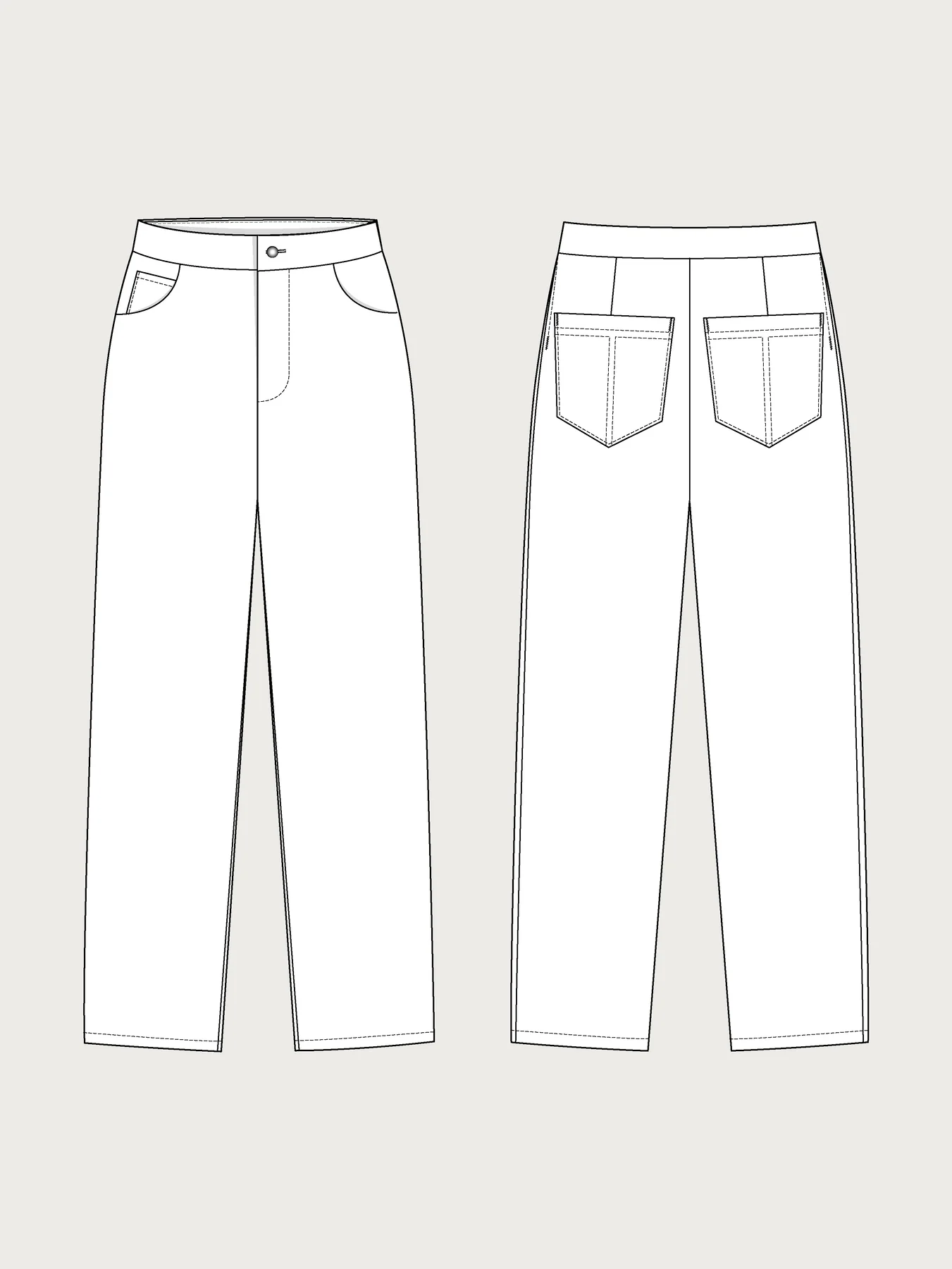 Schnittmuster // The Assembly Line // Wide Leg Jeans XXS-2XL – Bild 5