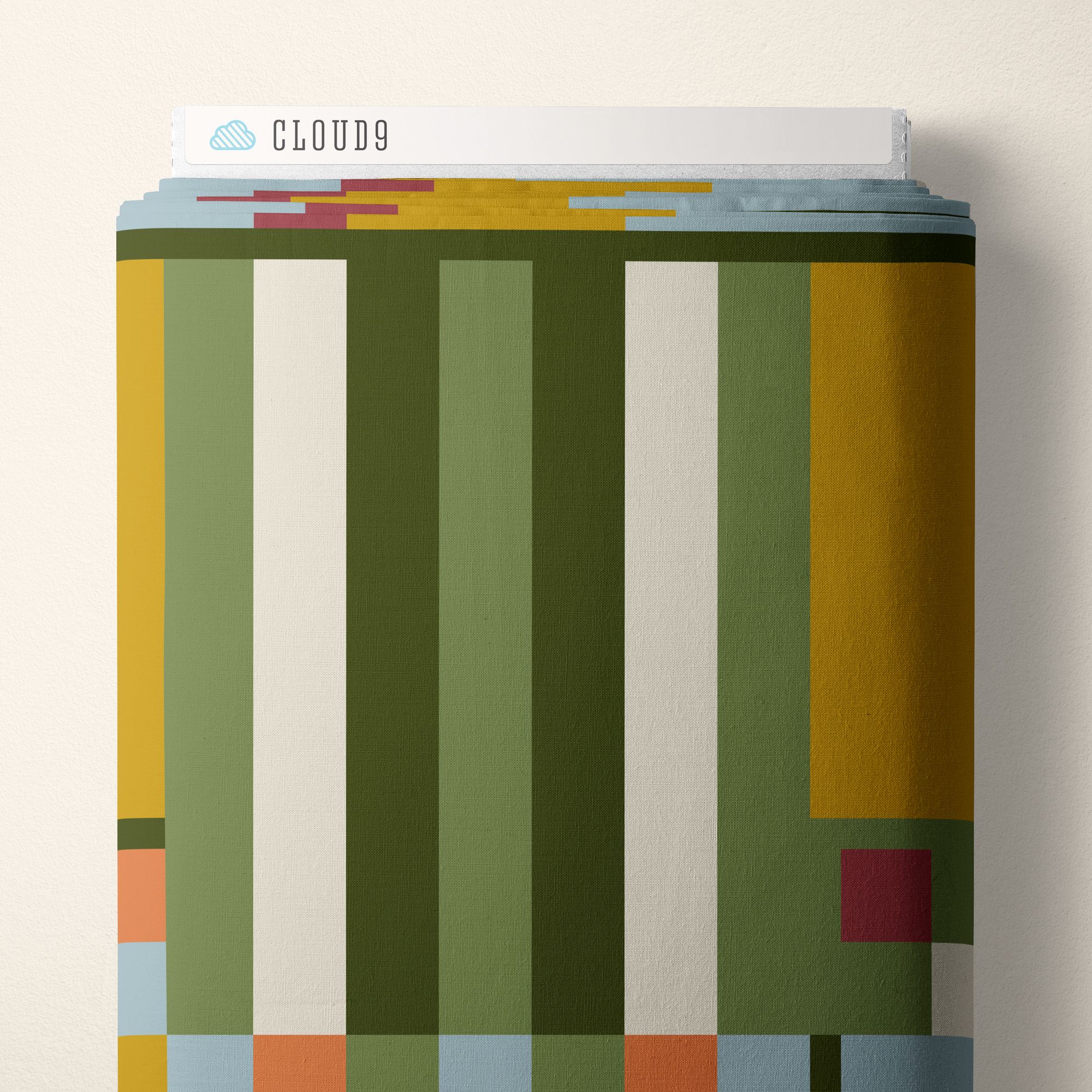 BIO Popeline // Cloud 9 // Frank Lloyd Wright // Oak Park Orange Green – Bild 6