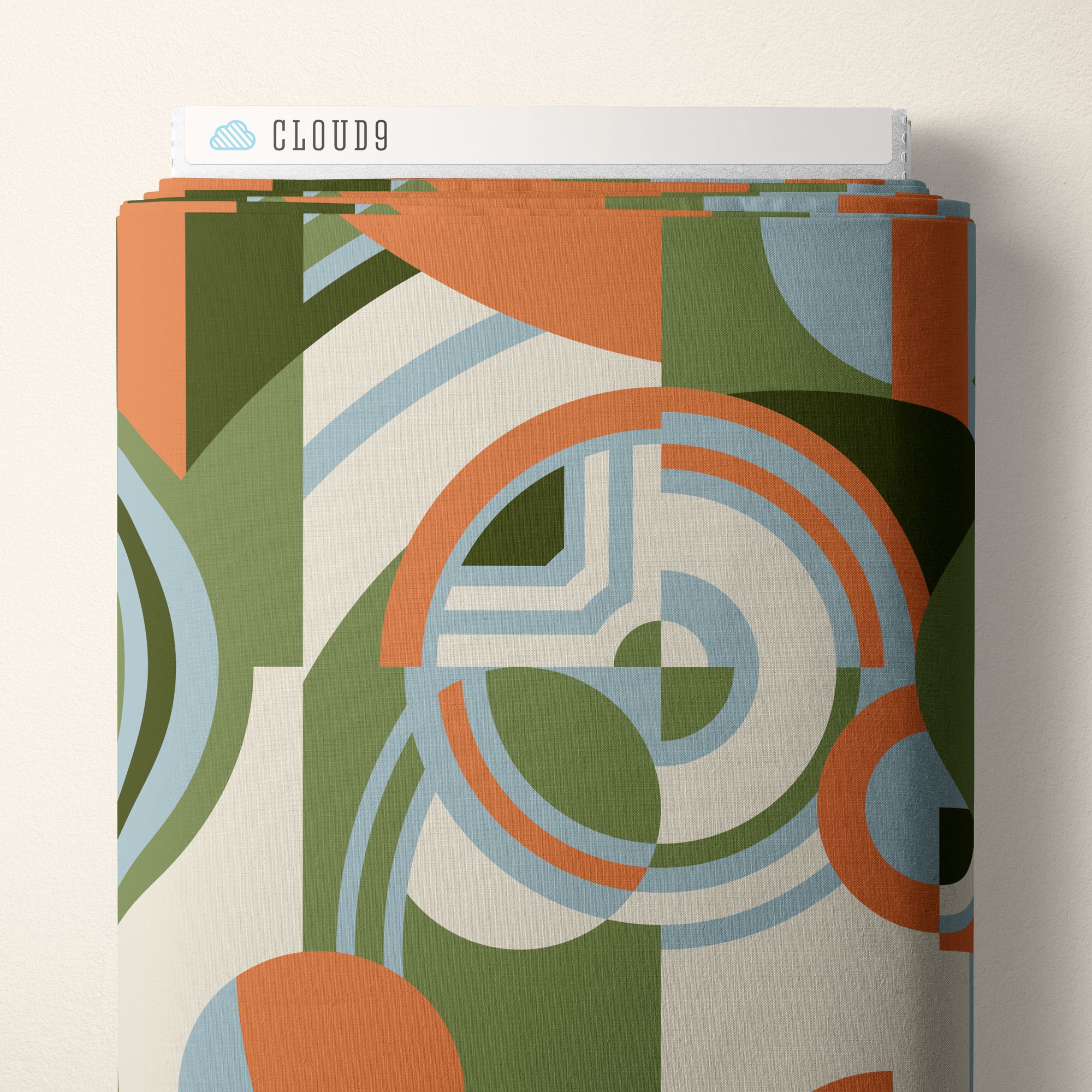 BIO Popeline // Cloud 9 // Frank Lloyd Wright // Hoffman Orange Green – Bild 6