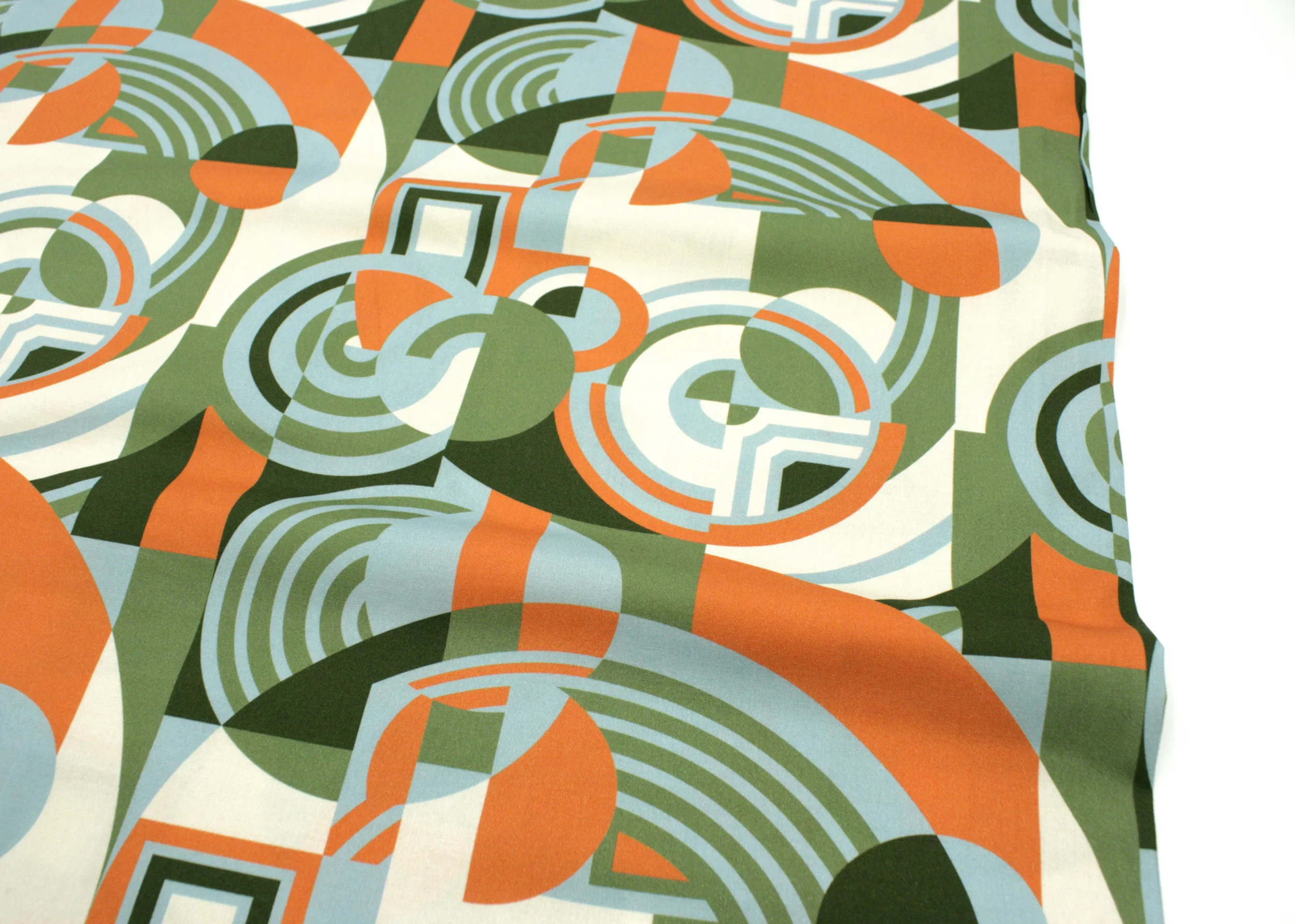 BIO Popeline // Cloud 9 // Frank Lloyd Wright // Hoffman Orange Green – Bild 2