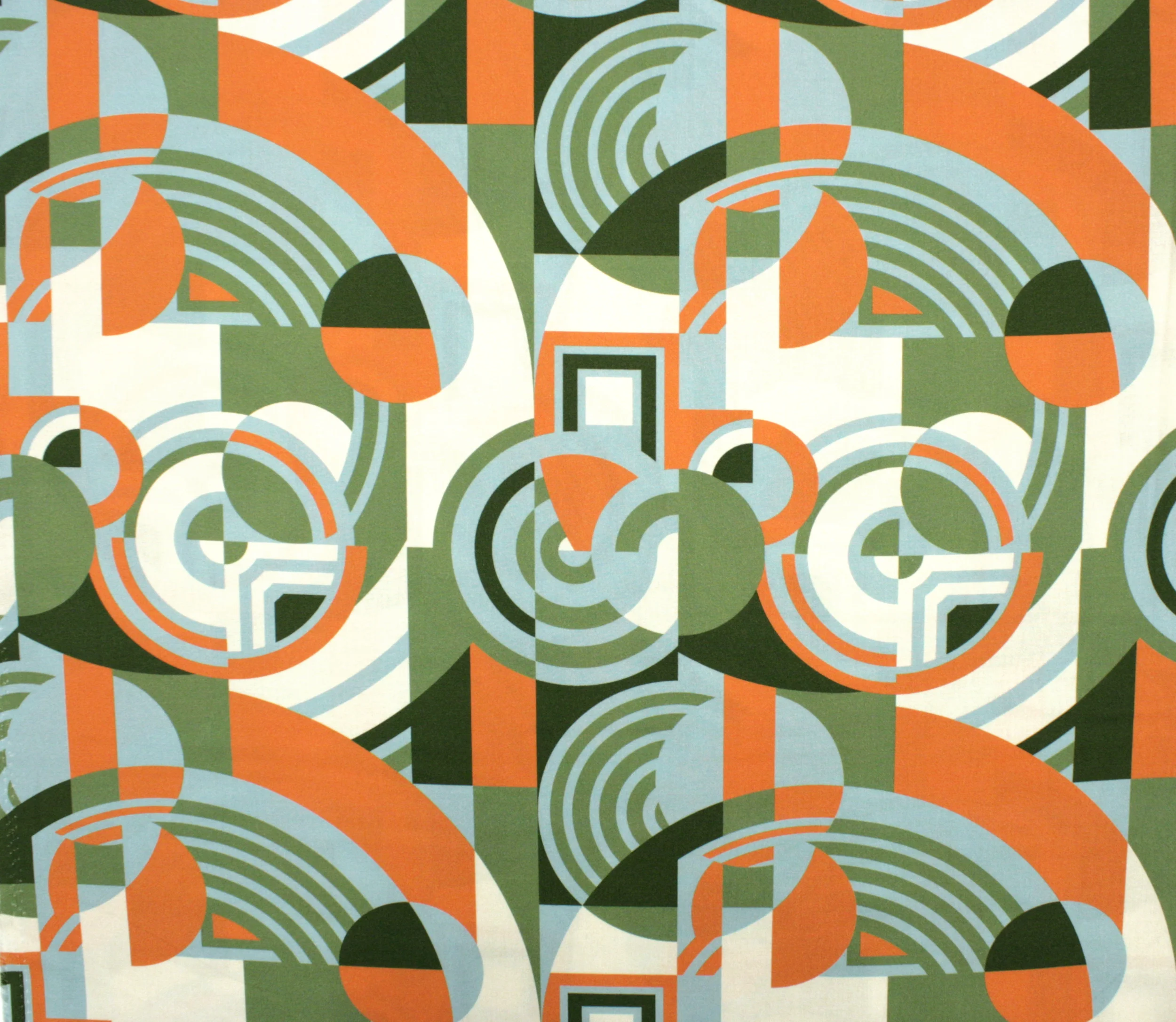 BIO Popeline // Cloud 9 // Frank Lloyd Wright // Hoffman Orange Green – Bild 3