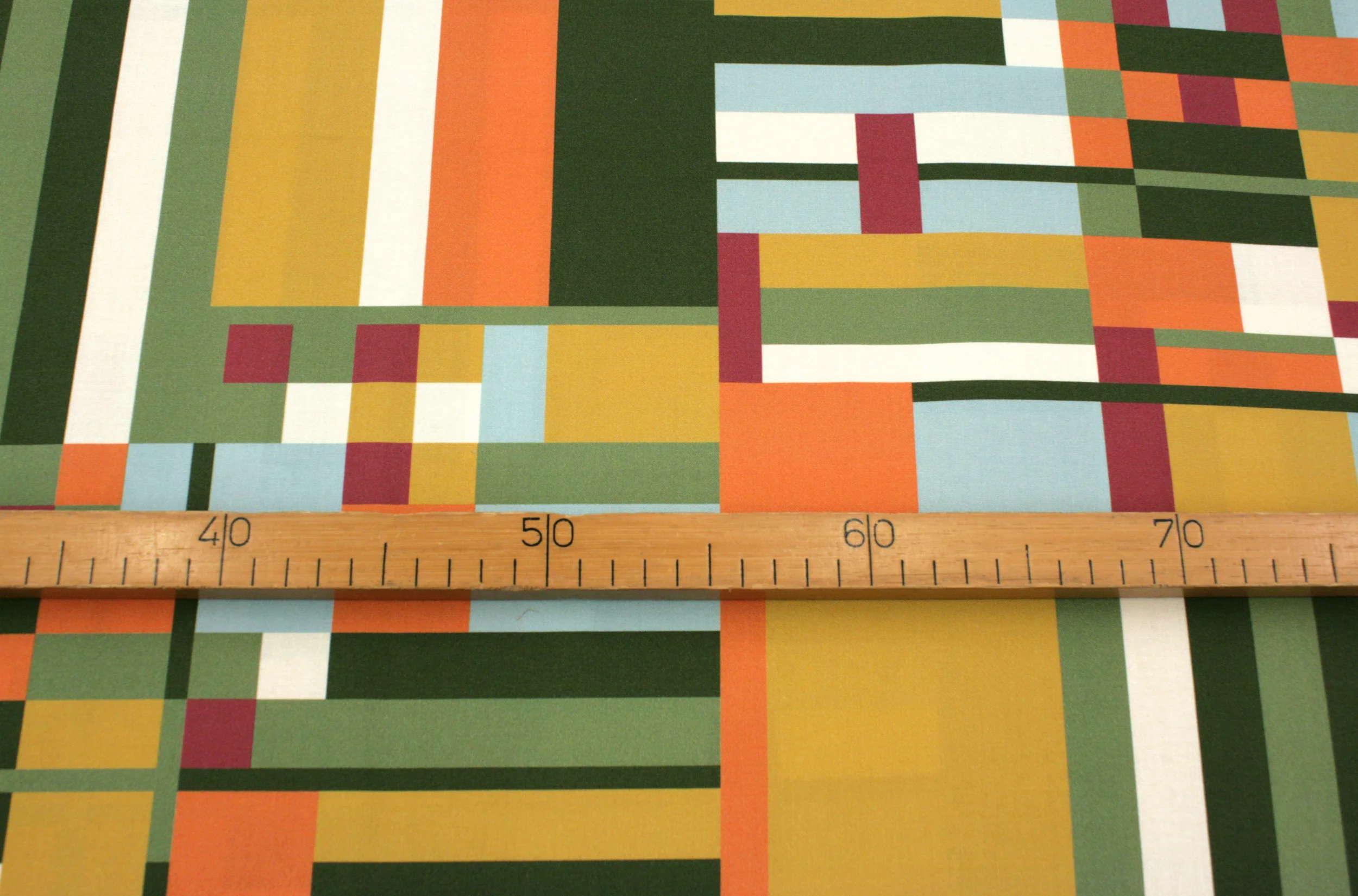 BIO Popeline // Cloud 9 // Frank Lloyd Wright // Oak Park Orange Green – Bild 4