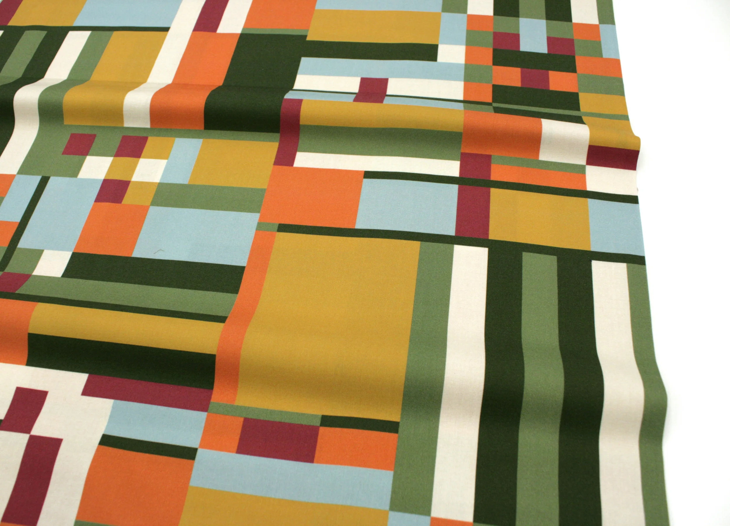 BIO Popeline // Cloud 9 // Frank Lloyd Wright // Oak Park Orange Green – Bild 5