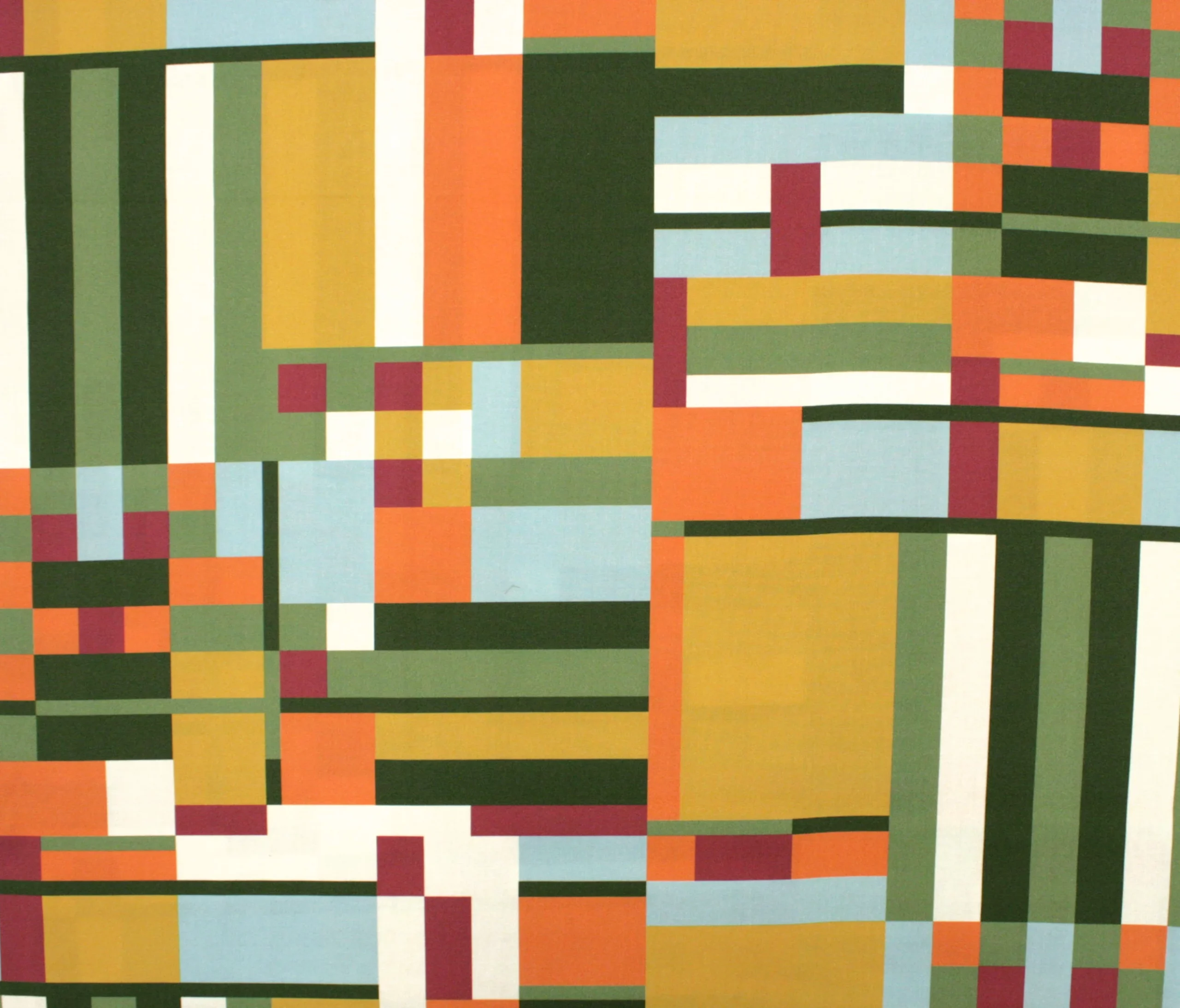 BIO Popeline // Cloud 9 // Frank Lloyd Wright // Oak Park Orange Green – Bild 3