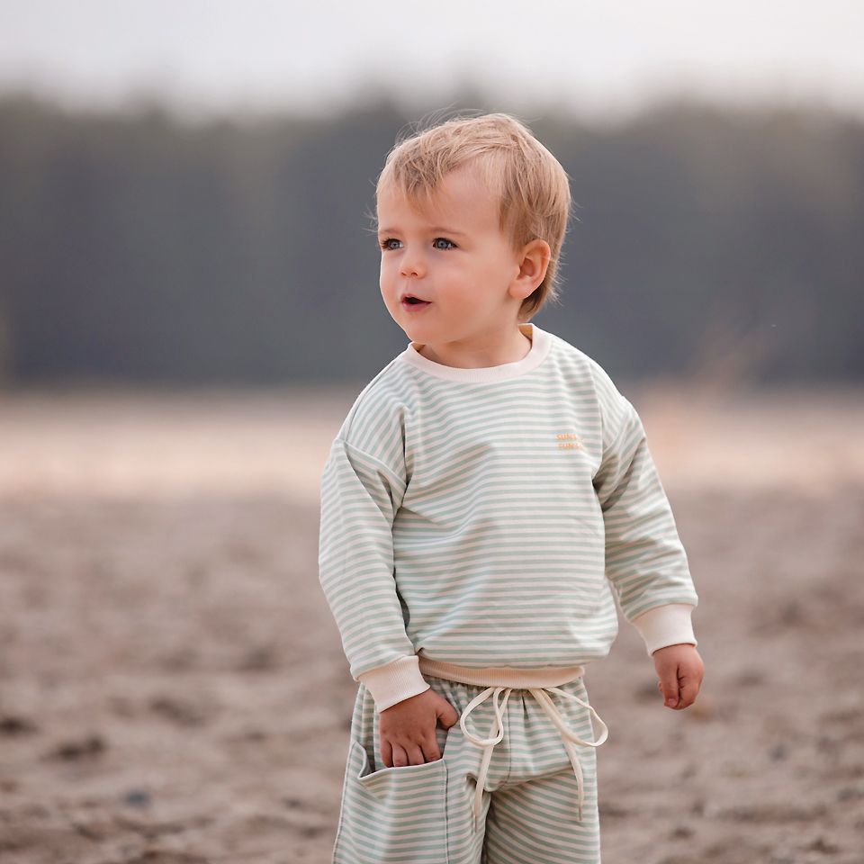 French Terry // SYAS // Horizontals 05 // Whisper Beige – Bild 5