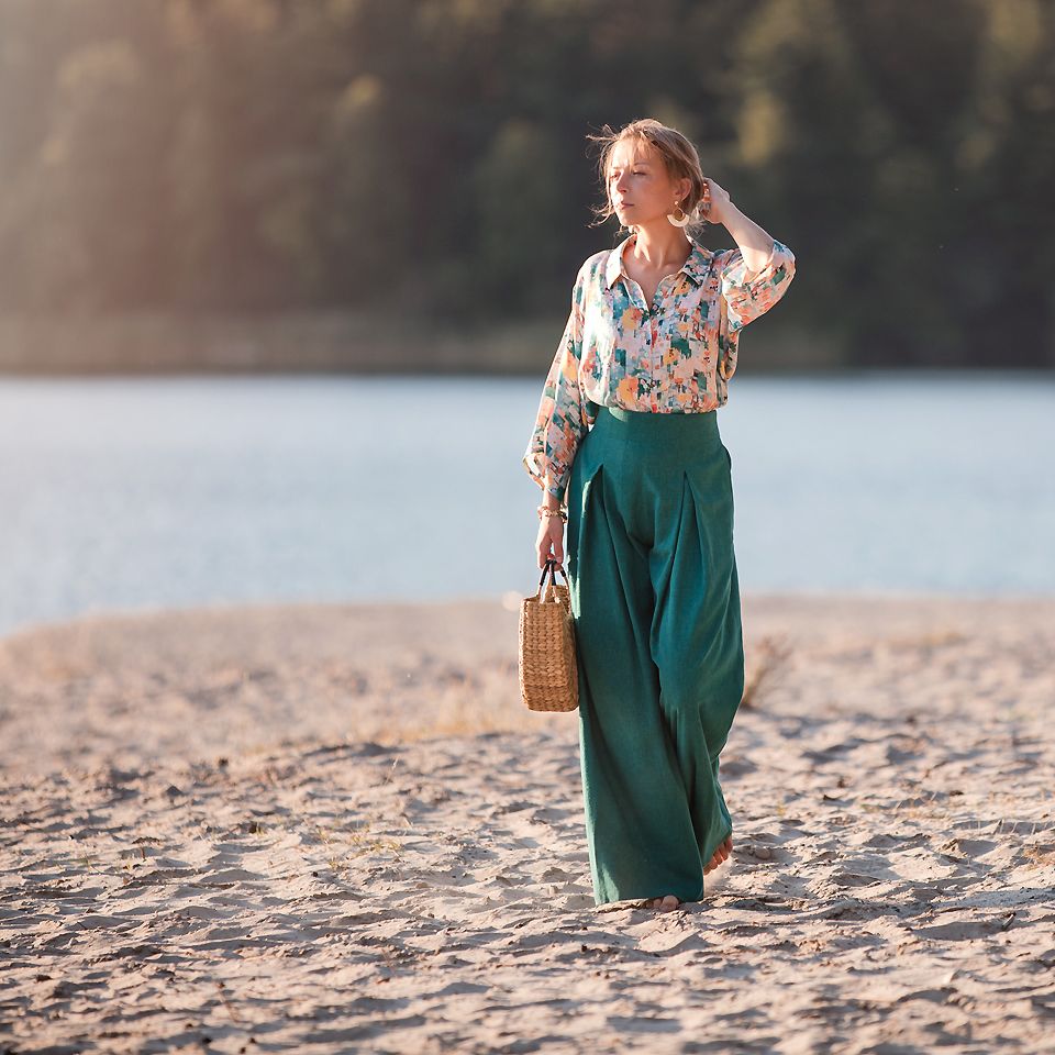 Leinen Viskose Mix // SYAS // Teal Green – Bild 3