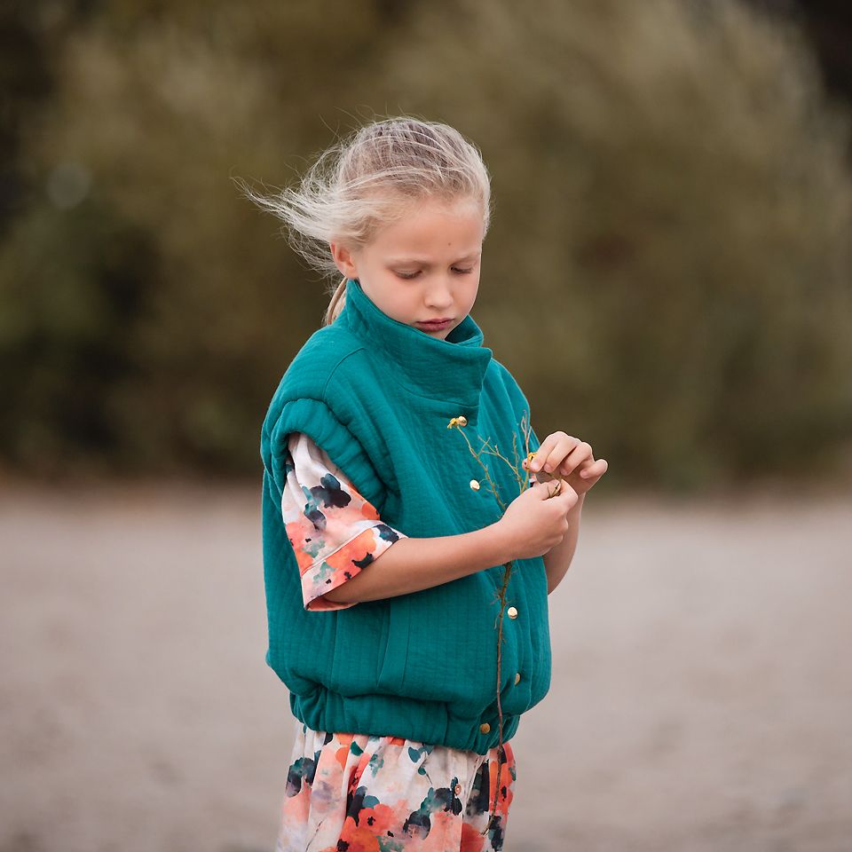 Baumwoll Stepper // SYAS // Quilted Knit // Teal Green – Bild 4