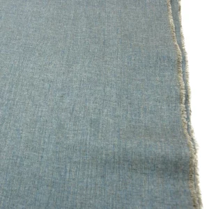 Leinen Chambray // Cross Dye // Beige-Hellblau