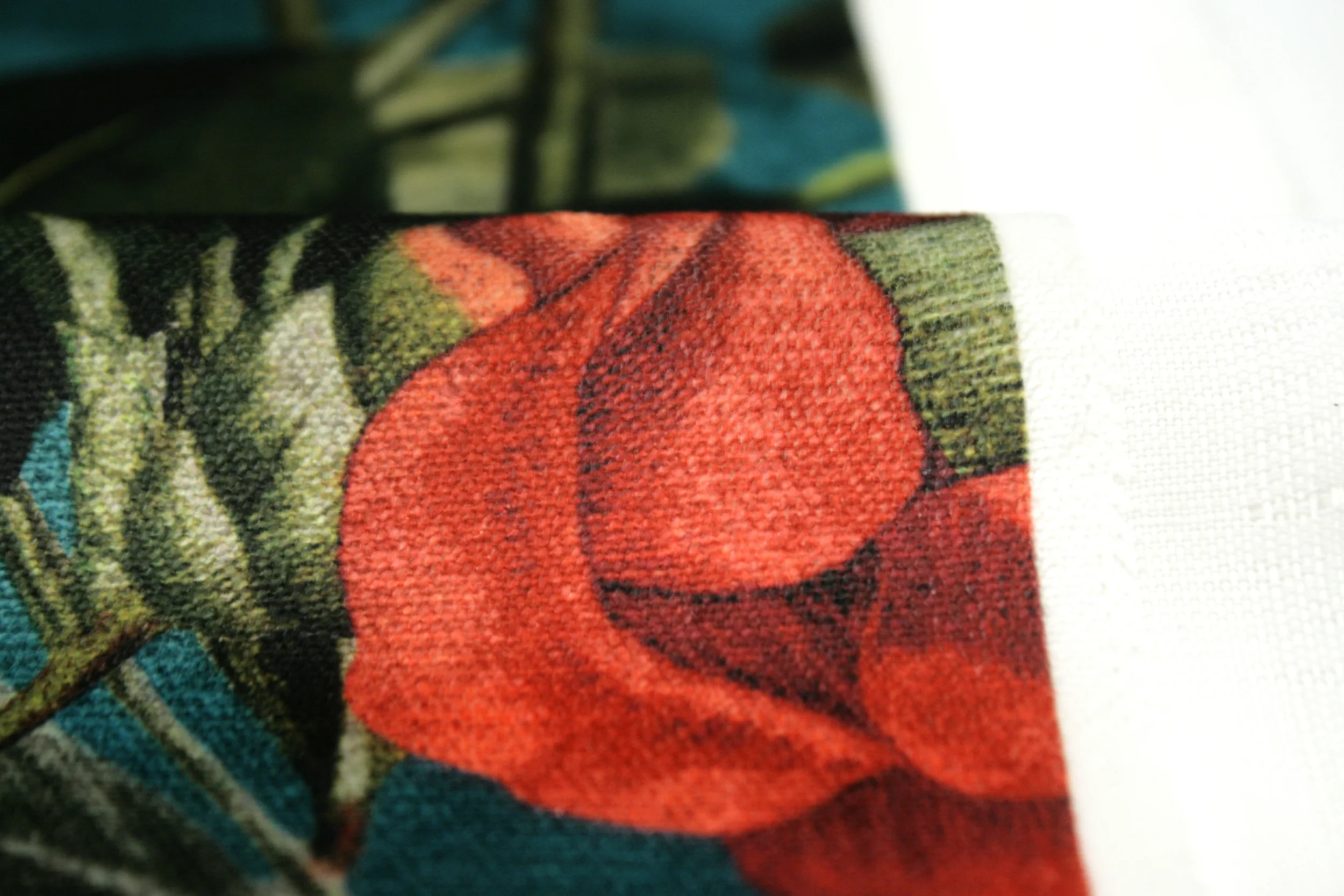 Dekostoff // Möbelstoff // Samt // Passiflora // Kingfisher – Bild 9