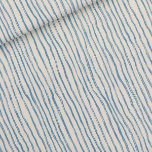 French Terry // SYAS // Wiggly Verticals Blue