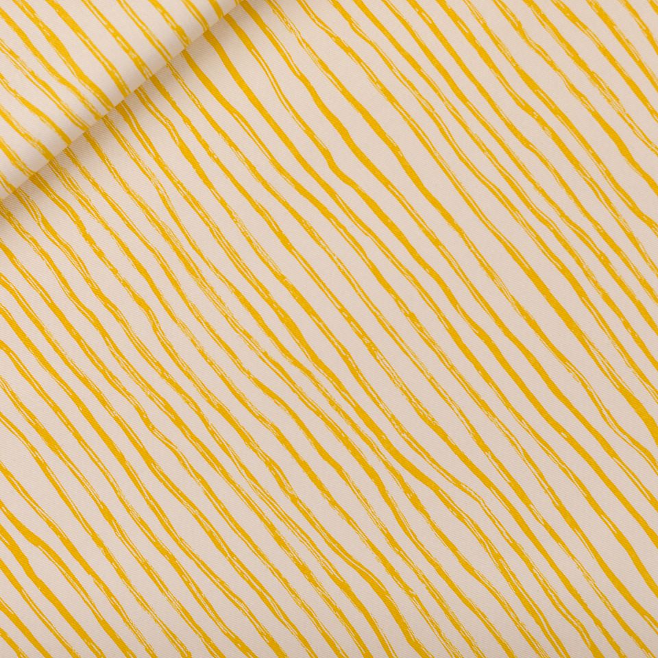 Gabardine Twill // SYAS // Wiggly Verticals Yellow