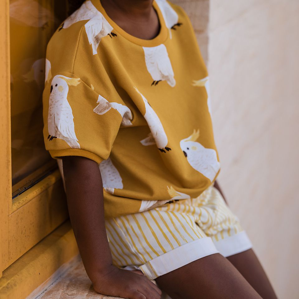 Gabardine Twill // SYAS // Wiggly Verticals Yellow – Bild 4