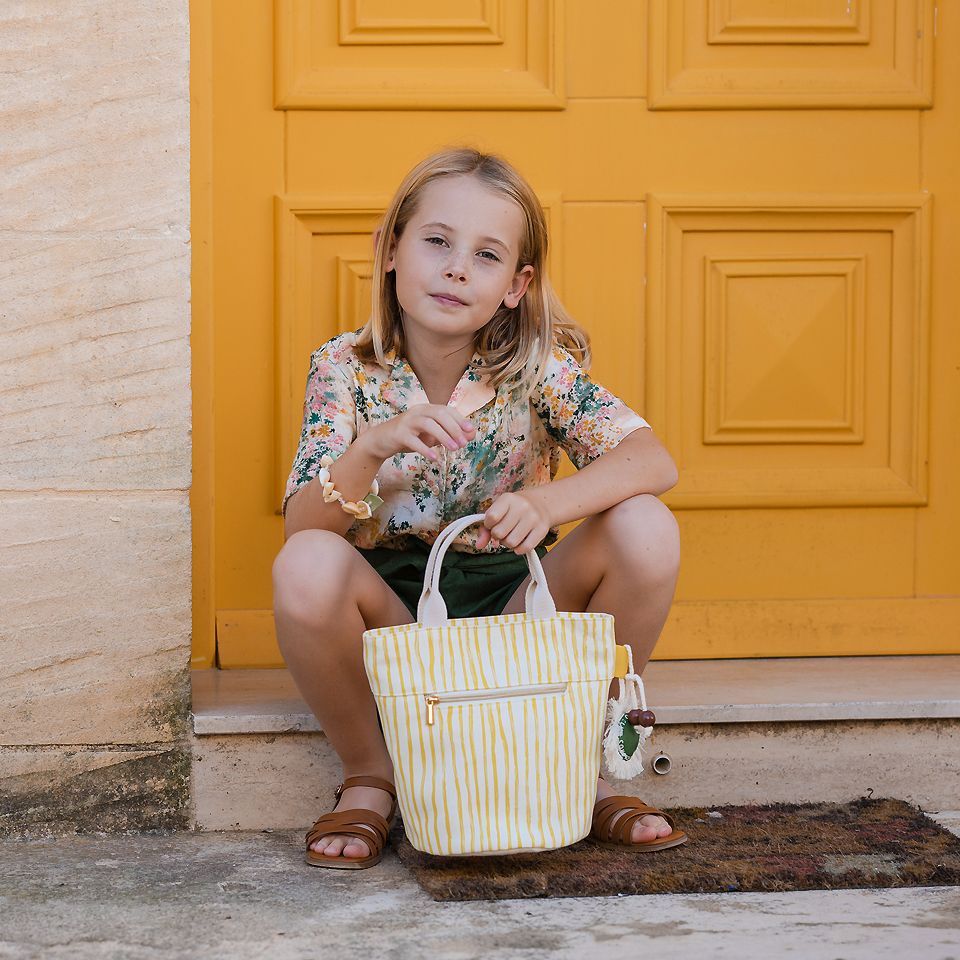 Gabardine Twill // SYAS // Wiggly Verticals Yellow – Bild 5