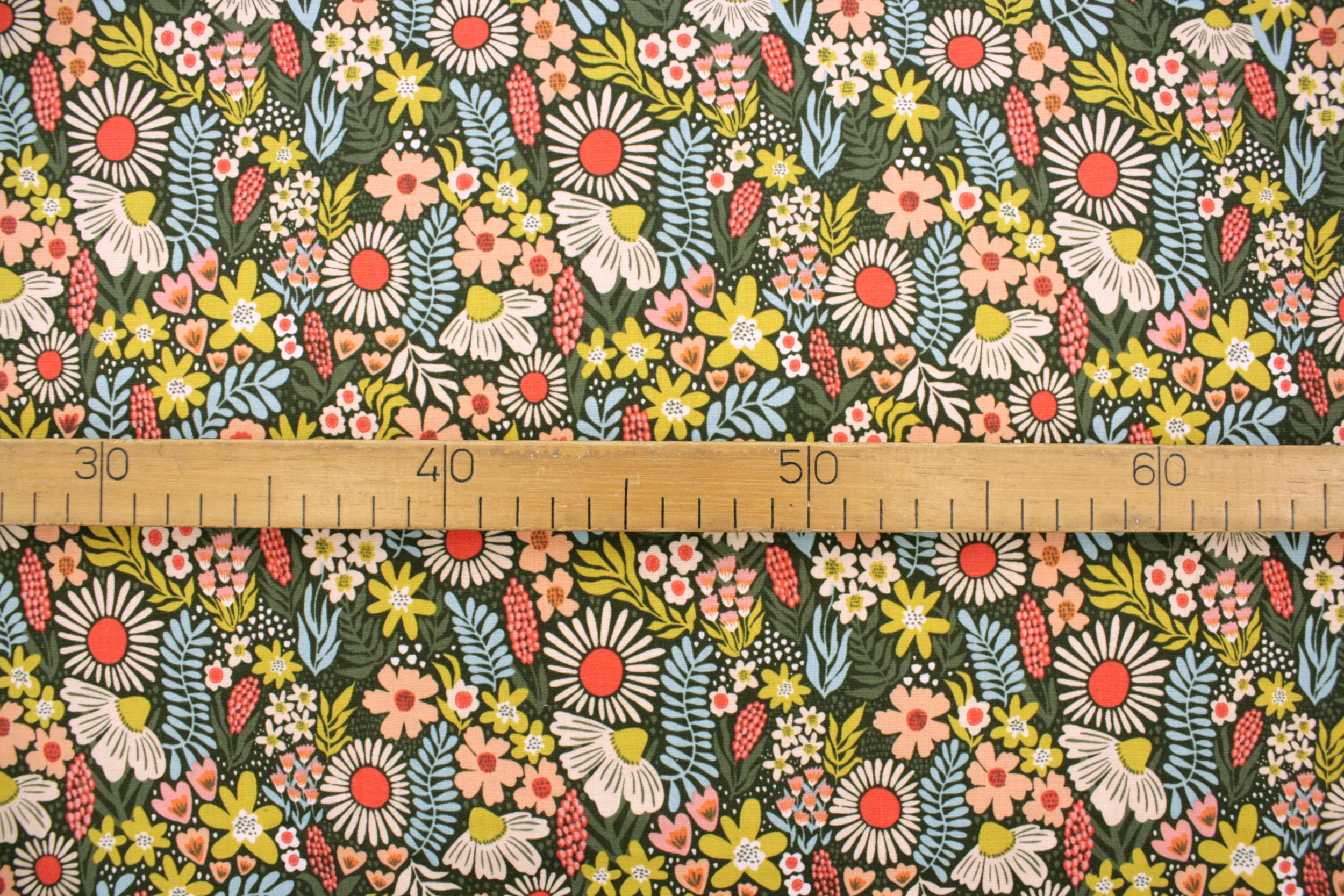 Popeline // Cotton and Steel // Petals in the Sun // Flowers Moss – Bild 3