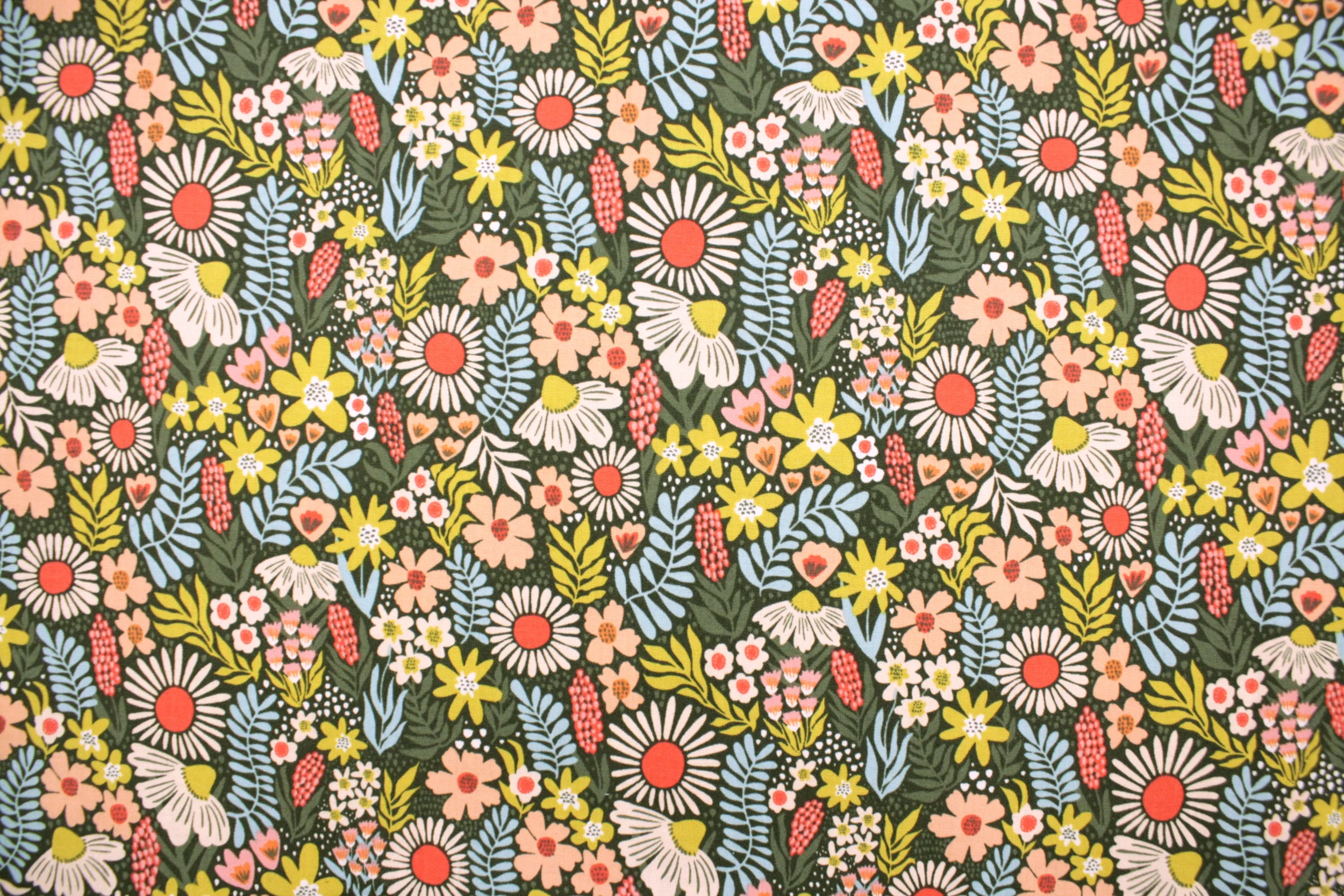 Popeline // Cotton and Steel // Petals in the Sun // Flowers Moss – Bild 4