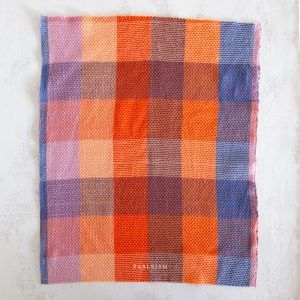 Baumwolle Webstoff // Waffle Happy Checkers // Sorbet